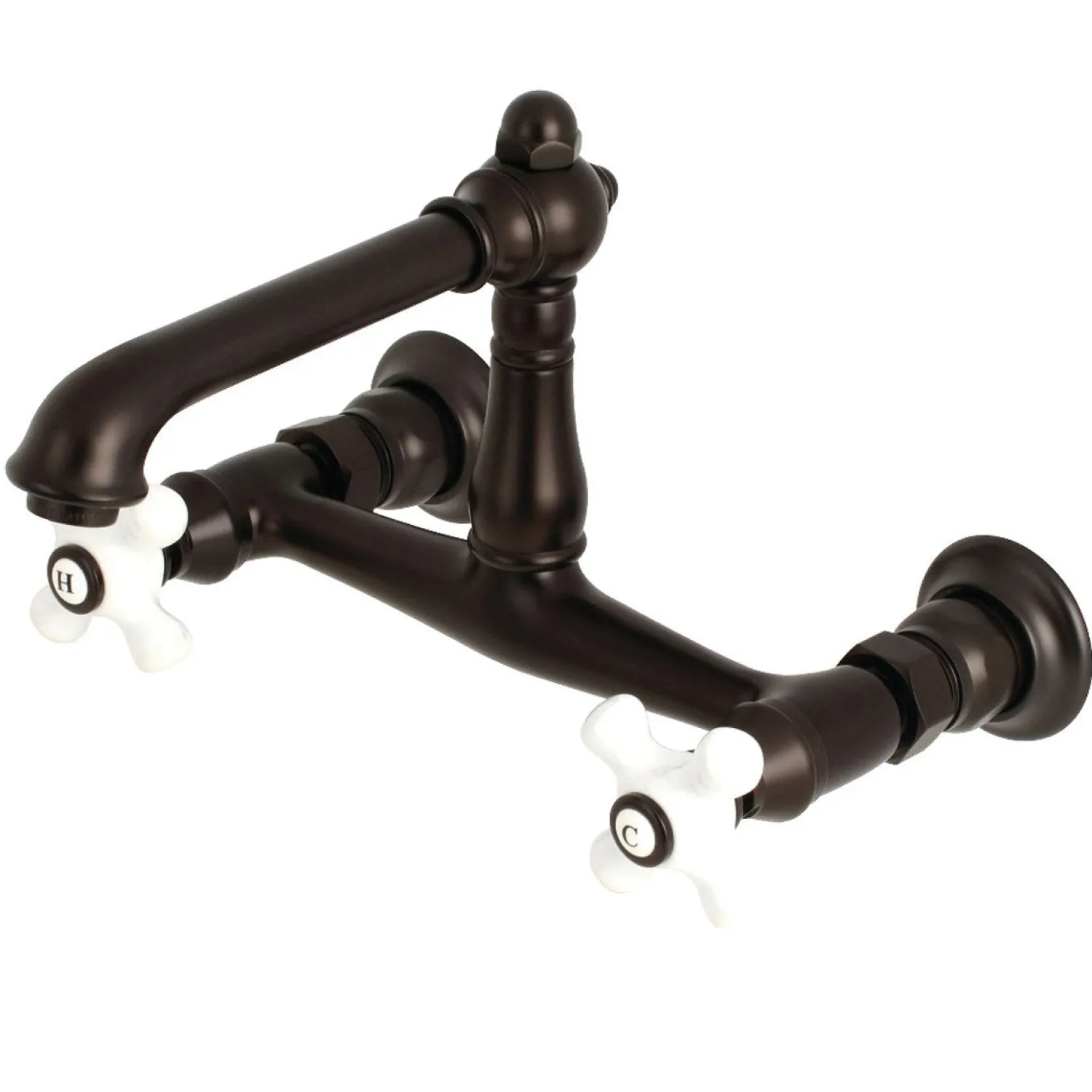 Hot English Country 8" Centers Wall Mount Bathroom Faucet Wall Mount