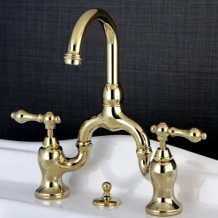 Online English Country 3-Hole Bathroom Bridge Faucet 8