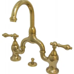 Online English Country 3-Hole Bathroom Bridge Faucet 8