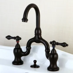 Online English Country 3-Hole Bathroom Bridge Faucet 8