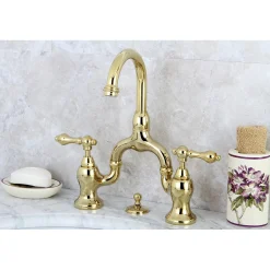 Online English Country 3-Hole Bathroom Bridge Faucet 8