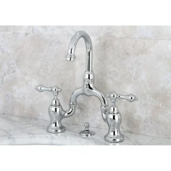 Online English Country 3-Hole Bathroom Bridge Faucet 8