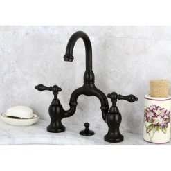 Online English Country 3-Hole Bathroom Bridge Faucet 8