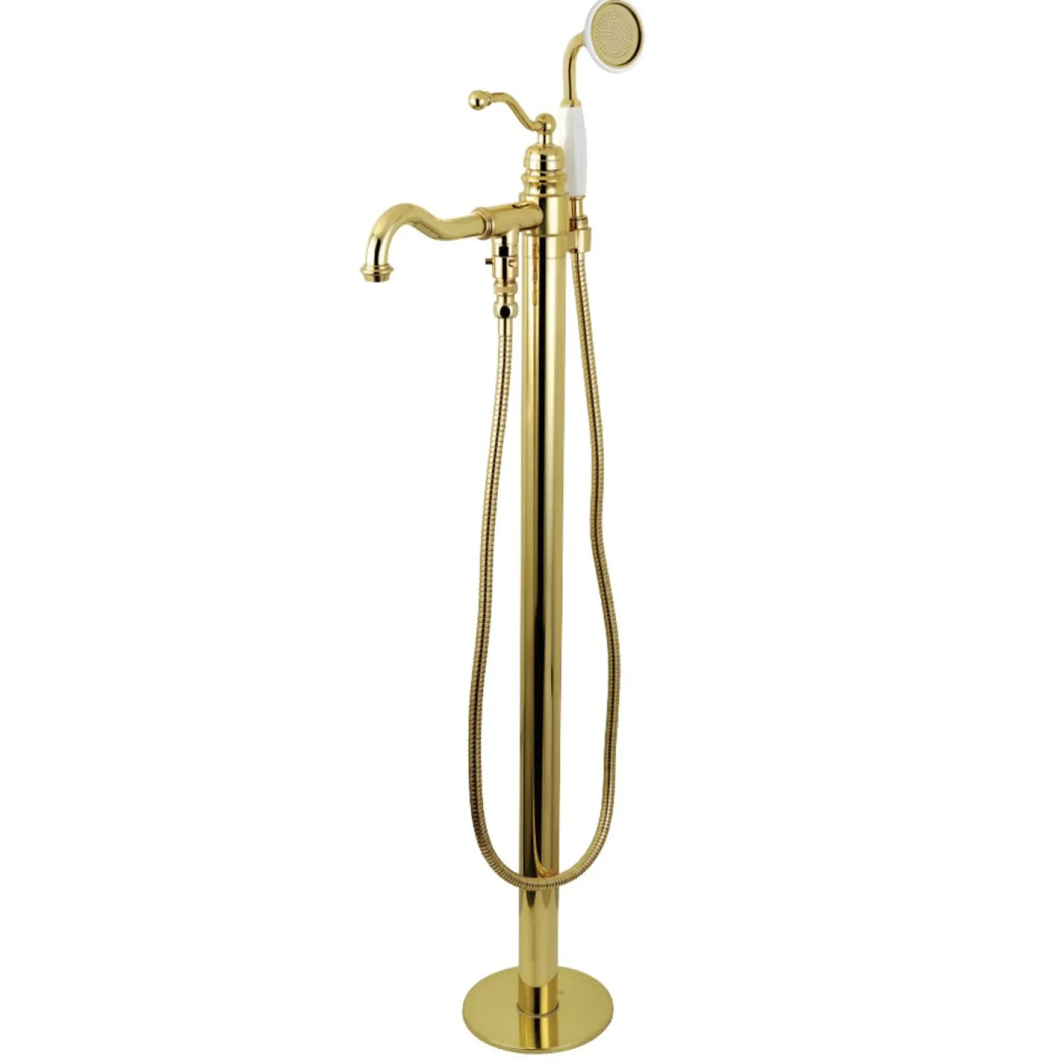 Hot English Country Single-Handle Freestanding Roman Tub Filler with Hand Shower Free Standing Tub Fillers|Tub Faucets