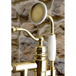 Hot English Country Single-Handle Freestanding Roman Tub Filler with Hand Shower Free Standing Tub Fillers|Tub Faucets