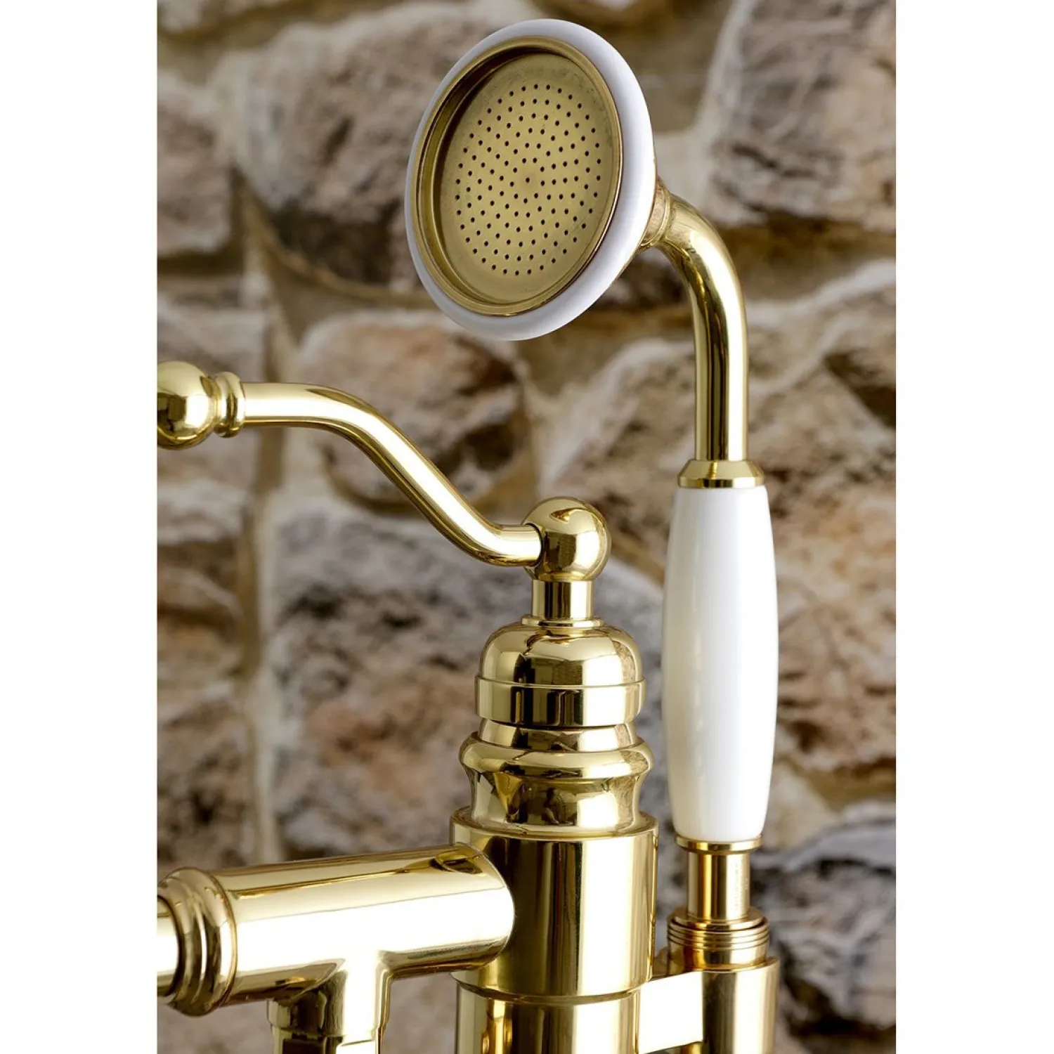 Hot English Country Single-Handle Freestanding Roman Tub Filler with Hand Shower Free Standing Tub Fillers|Tub Faucets
