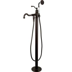 Hot English Country Single-Handle Freestanding Roman Tub Filler with Hand Shower Free Standing Tub Fillers|Tub Faucets