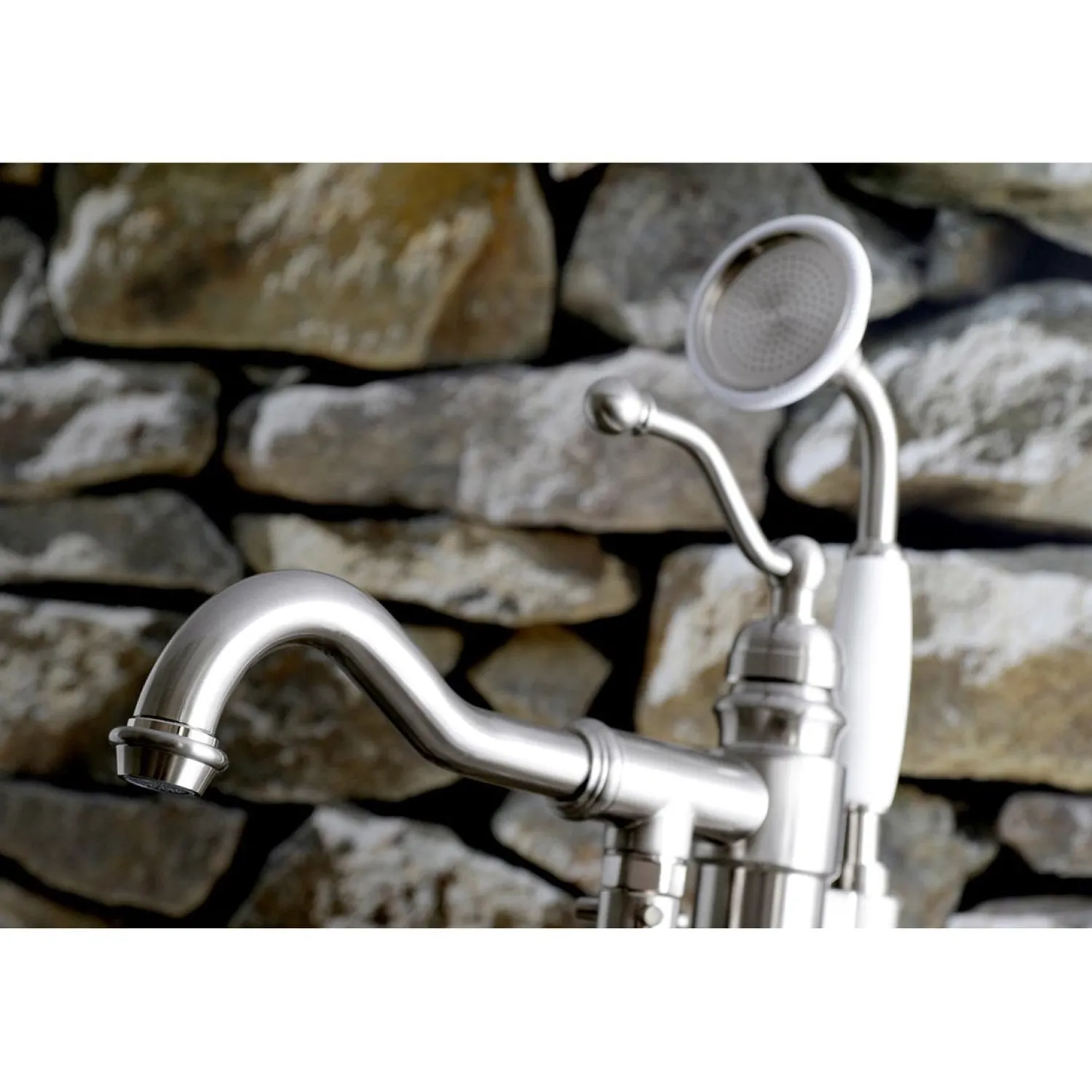 Hot English Country Single-Handle Freestanding Roman Tub Filler with Hand Shower Free Standing Tub Fillers|Tub Faucets