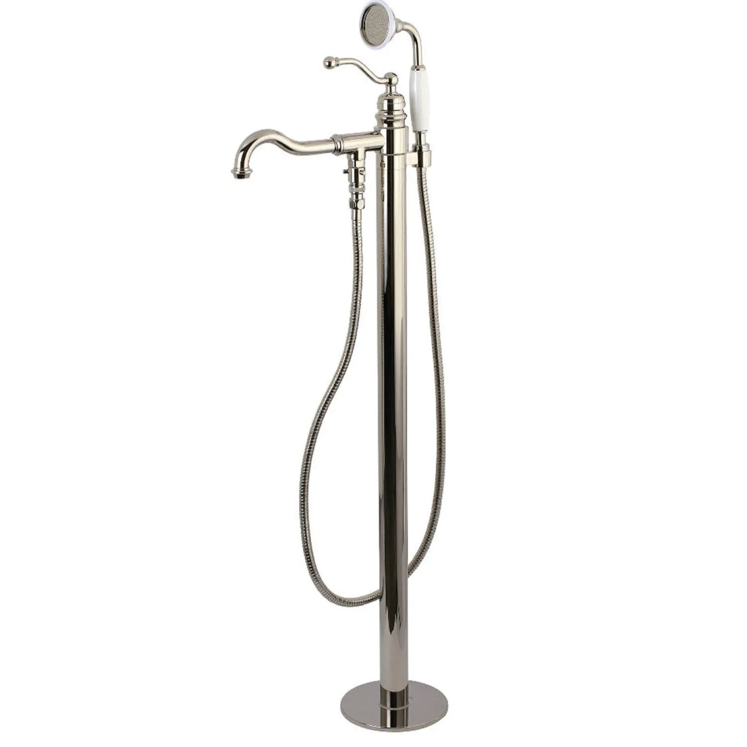 Hot English Country Single-Handle Freestanding Roman Tub Filler with Hand Shower Free Standing Tub Fillers|Tub Faucets
