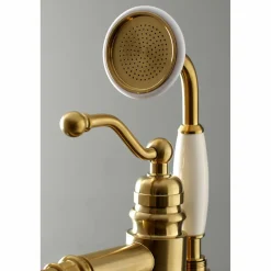 Hot English Country Single-Handle Freestanding Roman Tub Filler with Hand Shower Free Standing Tub Fillers|Tub Faucets