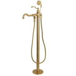 Hot English Country Single-Handle Freestanding Roman Tub Filler with Hand Shower Free Standing Tub Fillers|Tub Faucets