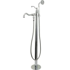 Hot English Country Single-Handle Freestanding Roman Tub Filler with Hand Shower Free Standing Tub Fillers|Tub Faucets