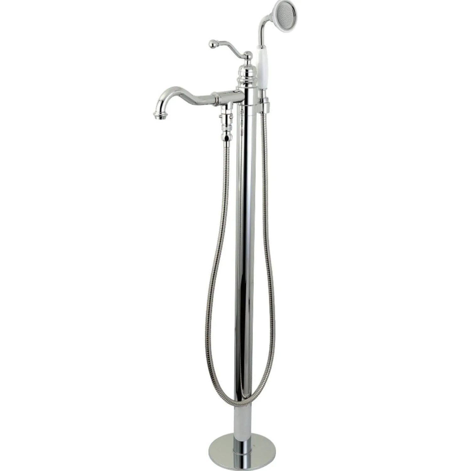 Hot English Country Single-Handle Freestanding Roman Tub Filler with Hand Shower Free Standing Tub Fillers|Tub Faucets
