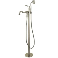 Hot English Country Single-Handle Freestanding Roman Tub Filler with Hand Shower Free Standing Tub Fillers|Tub Faucets