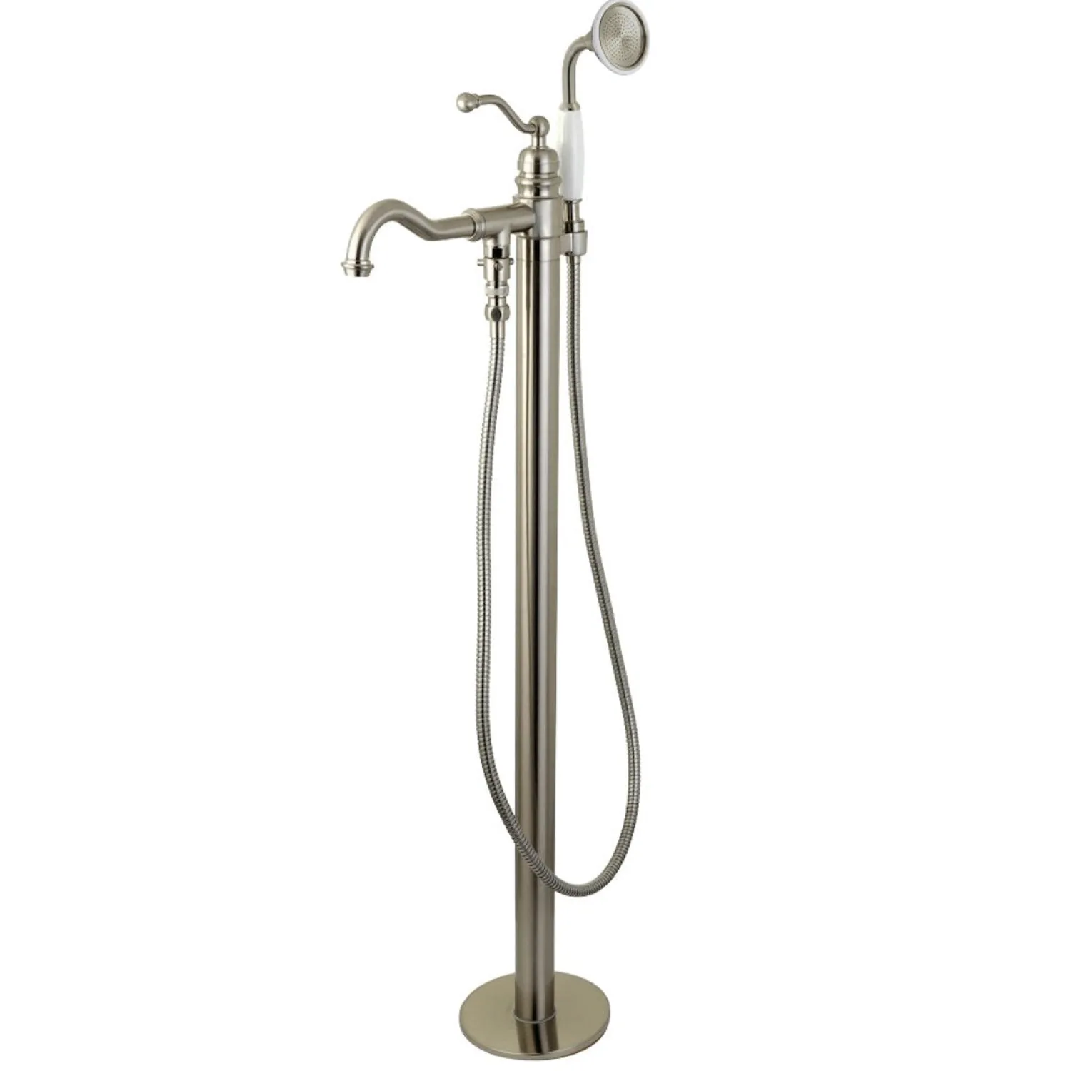 Hot English Country Single-Handle Freestanding Roman Tub Filler with Hand Shower Free Standing Tub Fillers|Tub Faucets