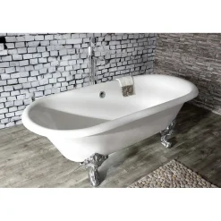 Hot English Country Single-Handle Freestanding Roman Tub Filler with Hand Shower Free Standing Tub Fillers|Tub Faucets