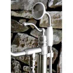 Hot English Country Single-Handle Freestanding Roman Tub Filler with Hand Shower Free Standing Tub Fillers|Tub Faucets