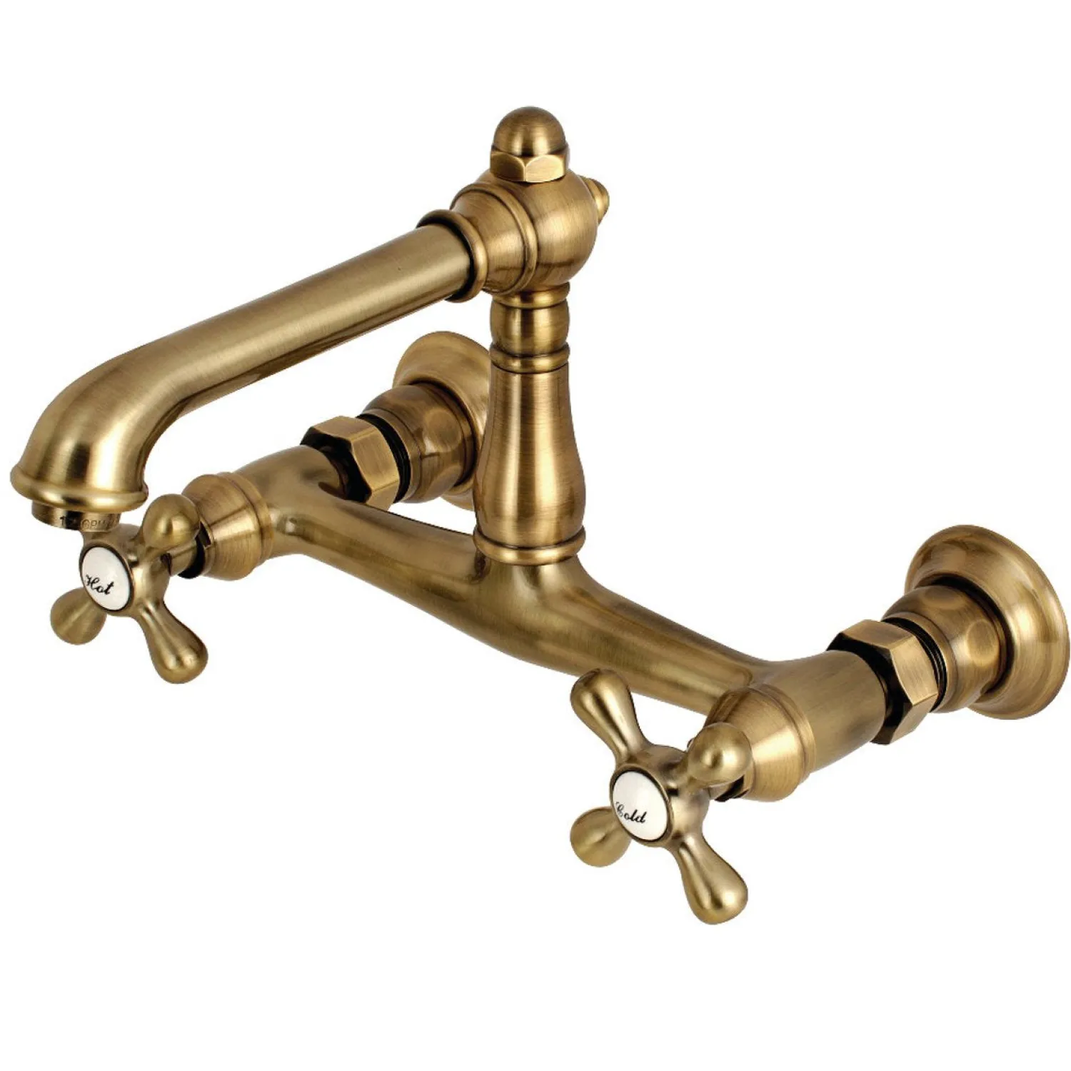 Outlet English Country 8-Inch Center Wall Mount Bathroom Faucet Wall Mount