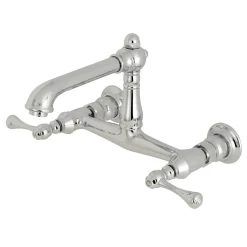 Outlet English Country Wall Mount 2-Hole Bathroom Faucet Wall Mount