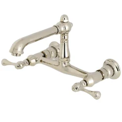 Outlet English Country Wall Mount 2-Hole Bathroom Faucet Wall Mount