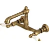 English Country 2-Hole Wall Mount Bathroom Faucet Wall Mount