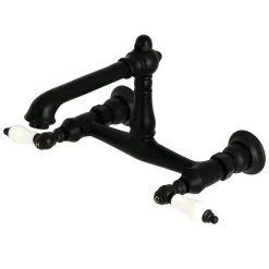 English Country 2-Hole Wall Mount Bathroom Faucet Wall Mount