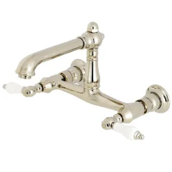 English Country 2-Hole Wall Mount Bathroom Faucet Wall Mount