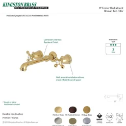 Best English Country 2-Handle Wall Mount Roman Tub Faucet Tub Faucets