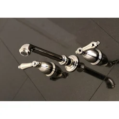 Outlet English Country 8-Inch Center Wall Mount Roman Tub Filler Tub Faucets