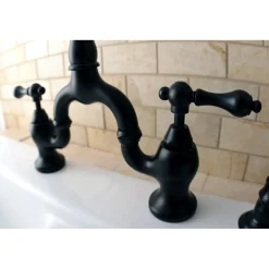 English Country Kitchen Bridge Faucet with Brass Sprayer Faucets With Side Spray|Bridge Faucets