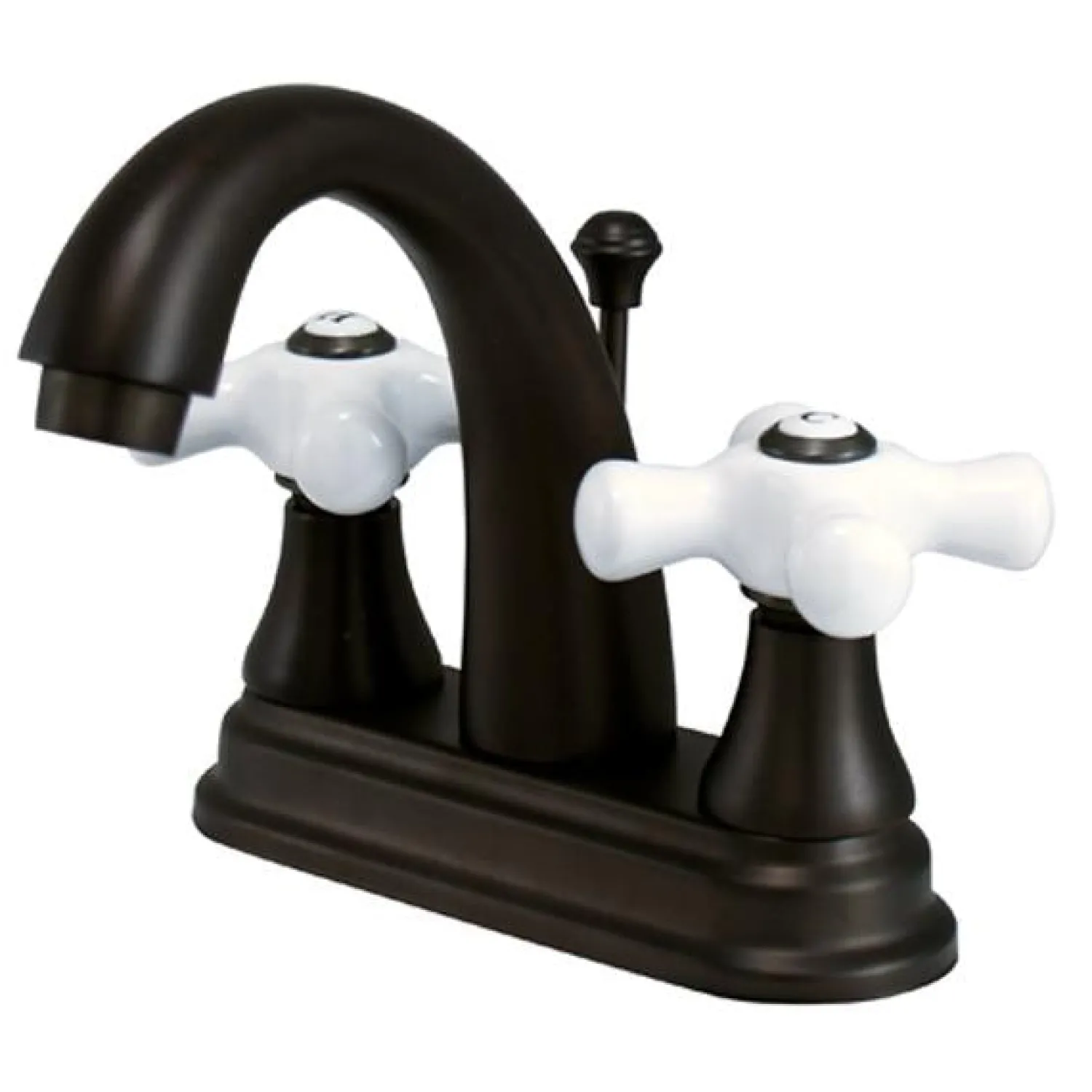 Sale English Vintage Two Handle 4" Centerset Lavatory Faucet with Brass Pop-up Drain 4" Center Set