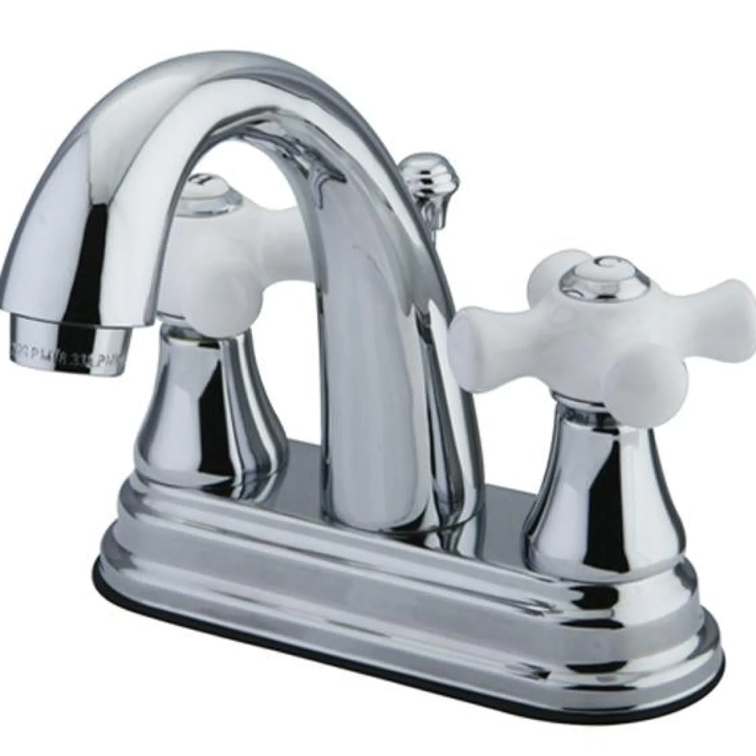 Sale English Vintage Two Handle 4" Centerset Lavatory Faucet with Brass Pop-up Drain 4" Center Set