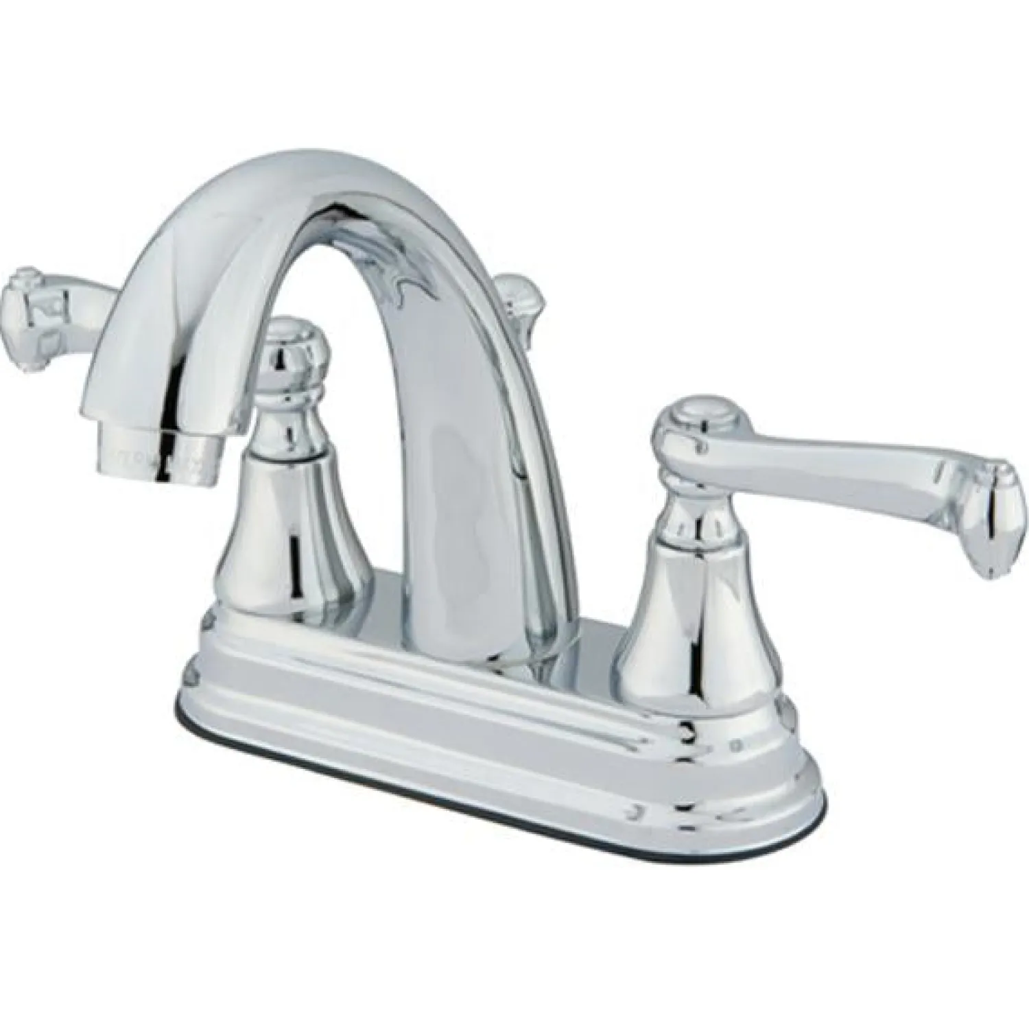 New English Vintage 4" Centerset Lavatory Faucet with Two Handle and Brass Pop-up 4" Center Set
