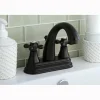 Sale English Vintage Two Handle 4" Centerset Lavatory Faucet with Brass Pop-up 4" Center Set