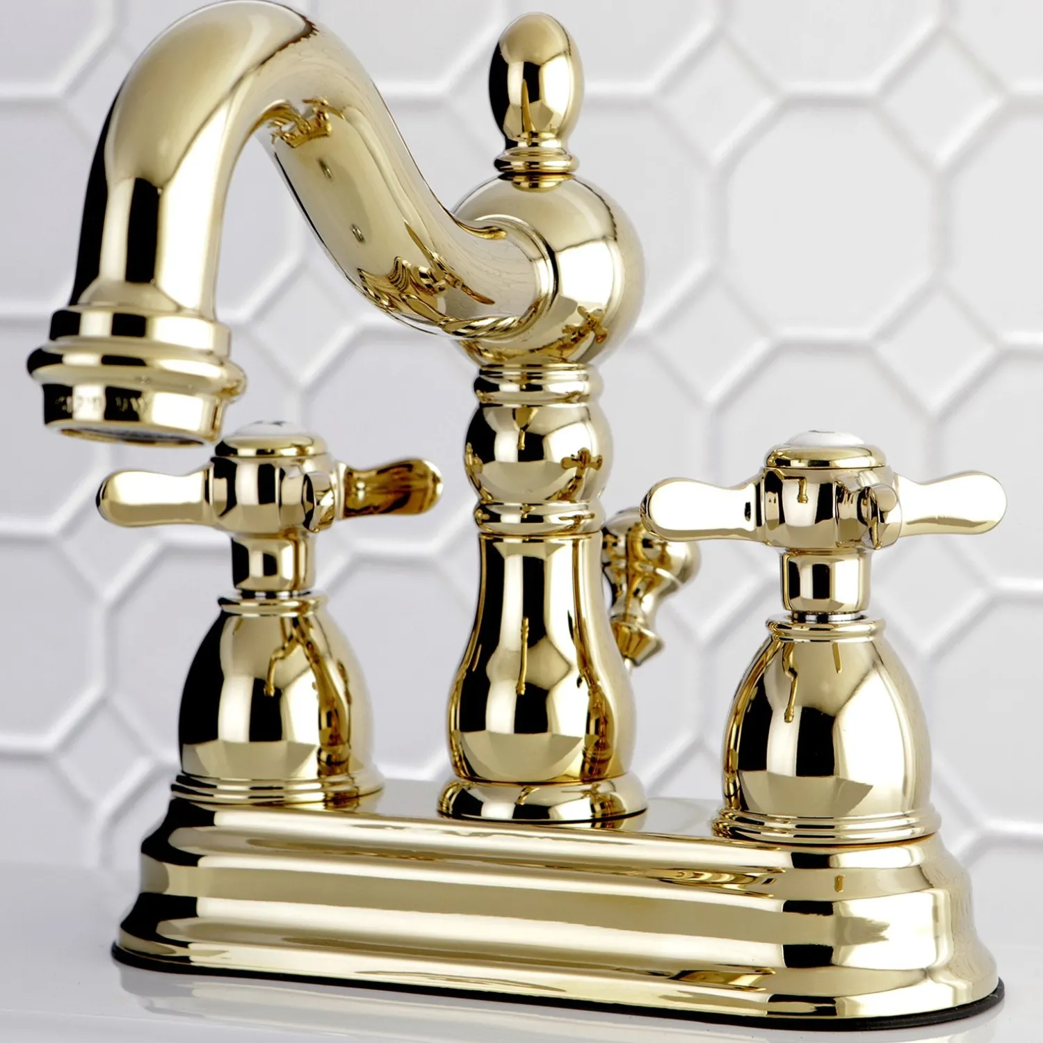 Discount Essex 4" Centerset Lavatory Faucet with Brass Pop-up 4" Center Set