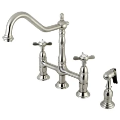 New Essex Classic 8" Centerset Kitchen Faucet with Brass Sprayer Bridge Faucets