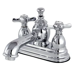 Essex Deck Mount 4" Centerset Lavatory Faucet with Brass Pop-up 4" Center Set