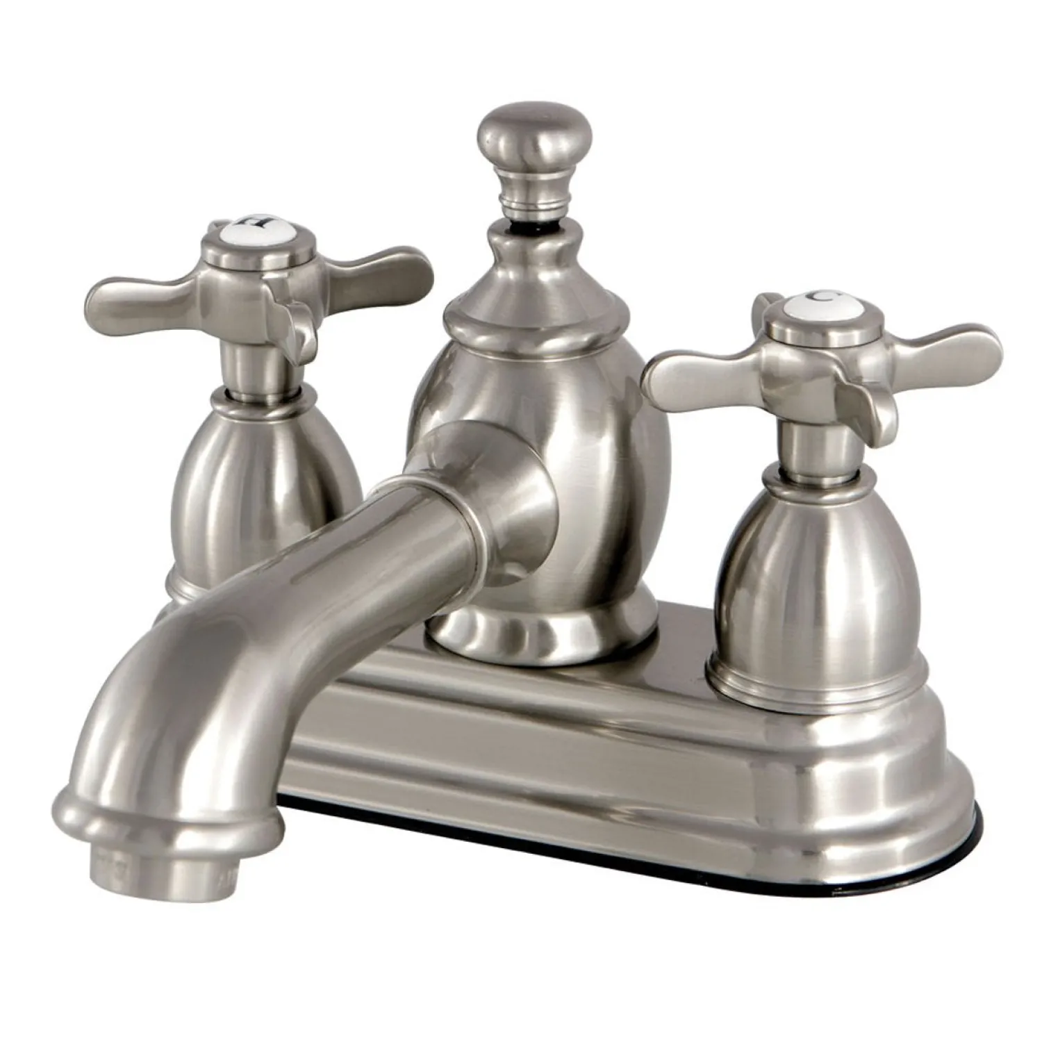 Essex Deck Mount 4" Centerset Lavatory Faucet with Brass Pop-up 4" Center Set