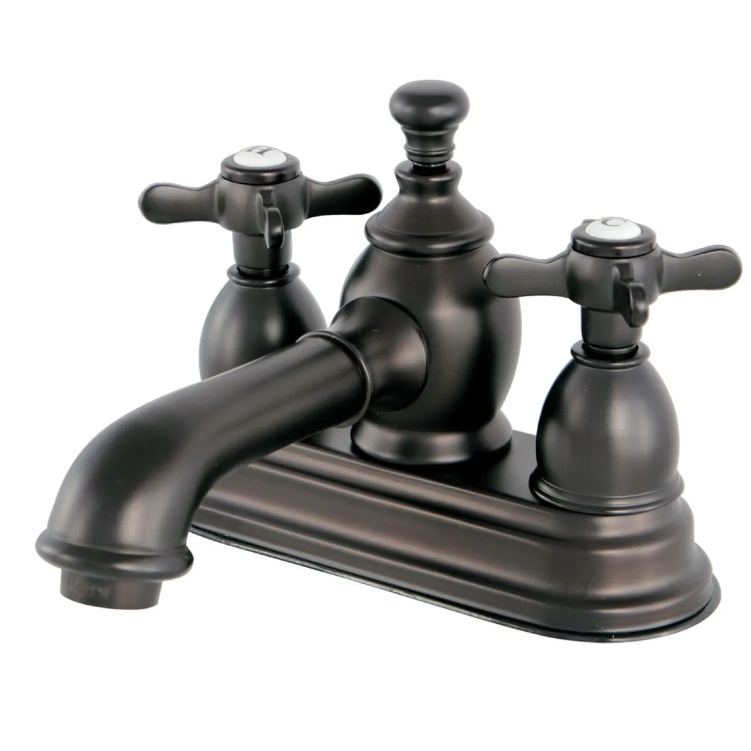 Essex Deck Mount 4" Centerset Lavatory Faucet with Brass Pop-up 4" Center Set