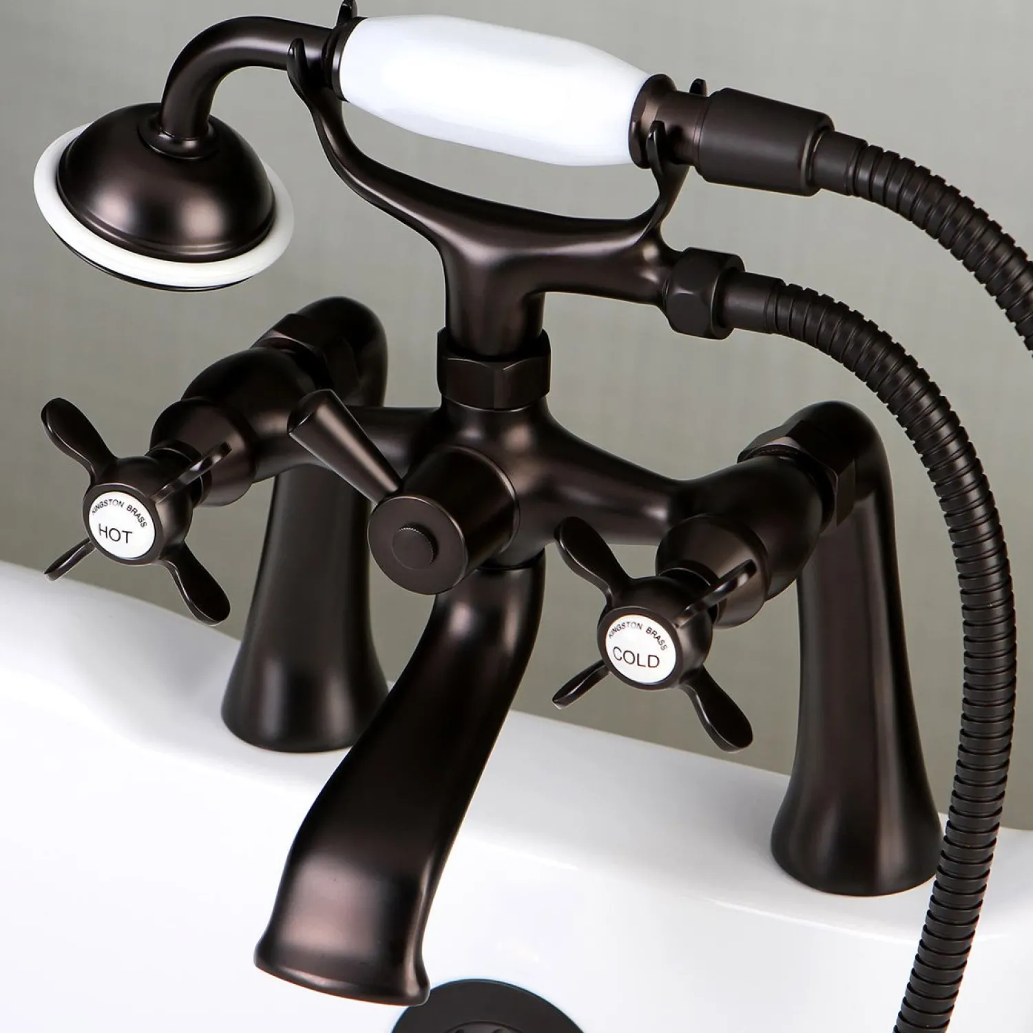 Essex Deck Mount Clawfoot Tub Filler with Hand Shower Tub & Shower Sets|Tub Faucets