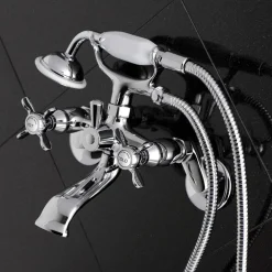 Essex 2-Handle Wall Mount Clawfoot Tub Faucet with Hand Shower Tub & Shower Sets|Tub Faucets