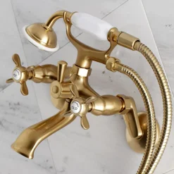 Essex 2-Handle Wall Mount Clawfoot Tub Faucet with Hand Shower Tub & Shower Sets|Tub Faucets