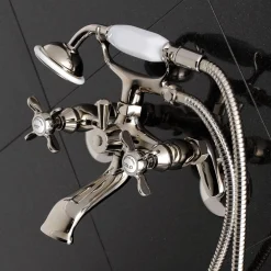Essex 2-Handle Wall Mount Clawfoot Tub Faucet with Hand Shower Tub & Shower Sets|Tub Faucets