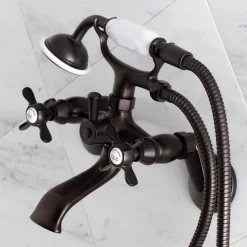 Essex 2-Handle Wall Mount Clawfoot Tub Faucet with Hand Shower Tub & Shower Sets|Tub Faucets