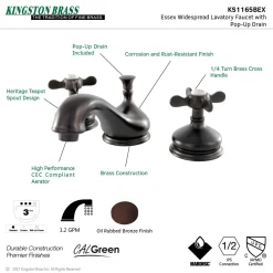 New Essex 3-Hole 8-Inch Widespread Bathroom Faucet 8