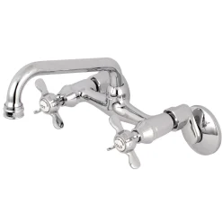 Sale Essex 6-Inch Adjustable Center Wall Mount Kitchen Faucet Wall Mounted Kitchen Faucets