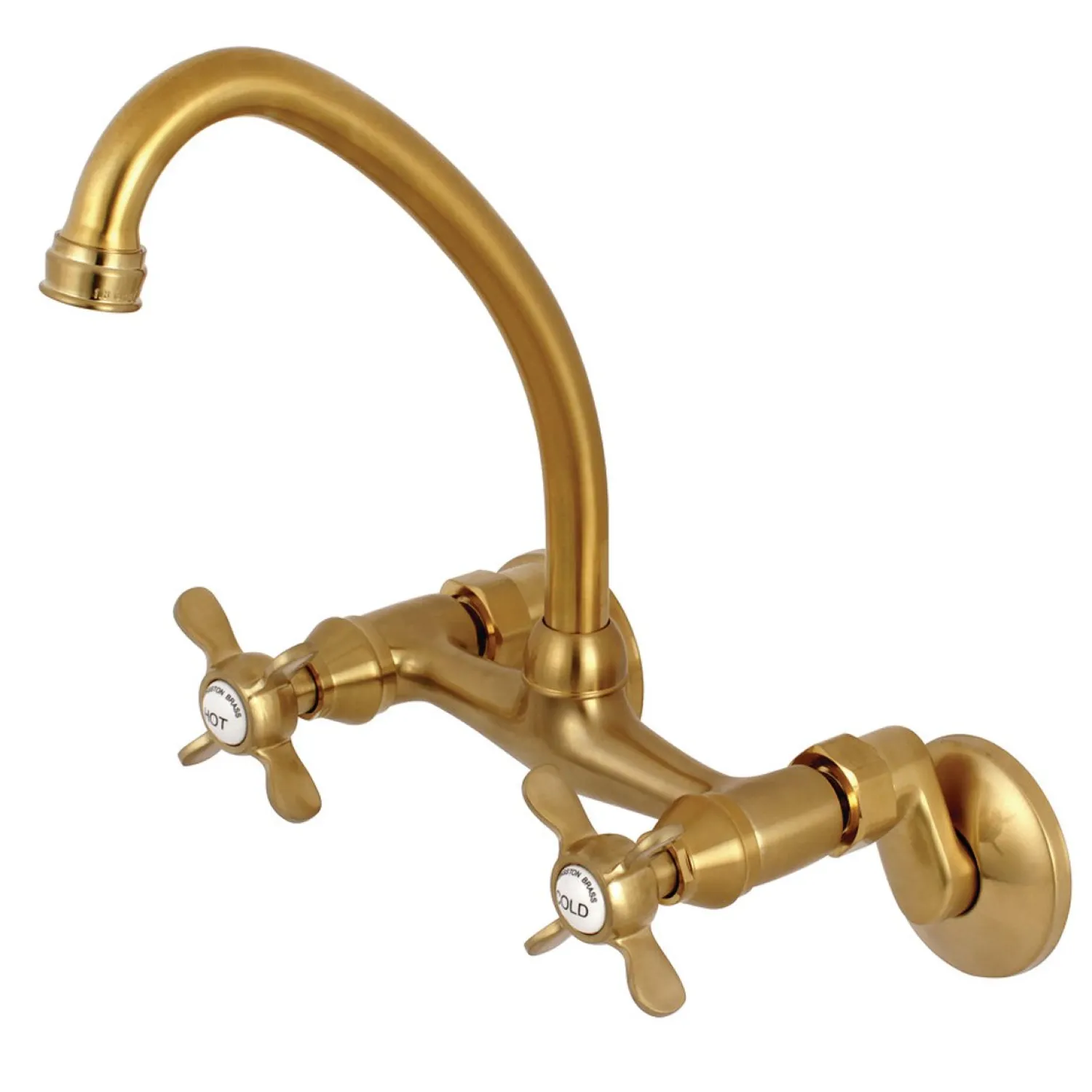 New Essex Wall Mount 6-Inch Adjustable Center Kitchen Faucet Wall Mounted Kitchen Faucets