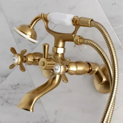 New Essex Wall Mount Clawfoot Tub Filler with Hand Shower Tub & Shower Sets|Tub Faucets