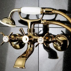 New Essex Wall Mount Clawfoot Tub Filler with Hand Shower Tub & Shower Sets|Tub Faucets