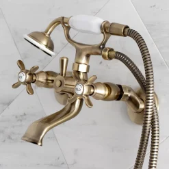 New Essex Wall Mount Clawfoot Tub Filler with Hand Shower Tub & Shower Sets|Tub Faucets